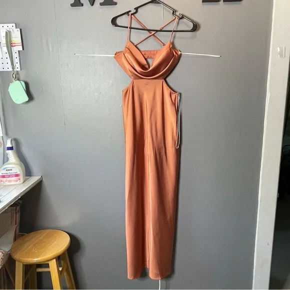 Hello Molly Angels In America Midi Dress Rust size Small/4 NWT - Picture 4 of 15